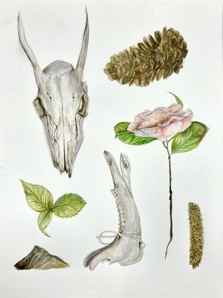 "untitled" (february 2025) 》watercolor on 22x30 rives bfk white paper | $(n/a)