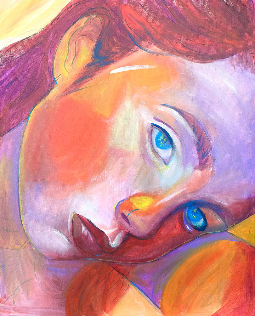 "en couleur " (march 2022) 》acrylic paint on 11x14 canvas | $90